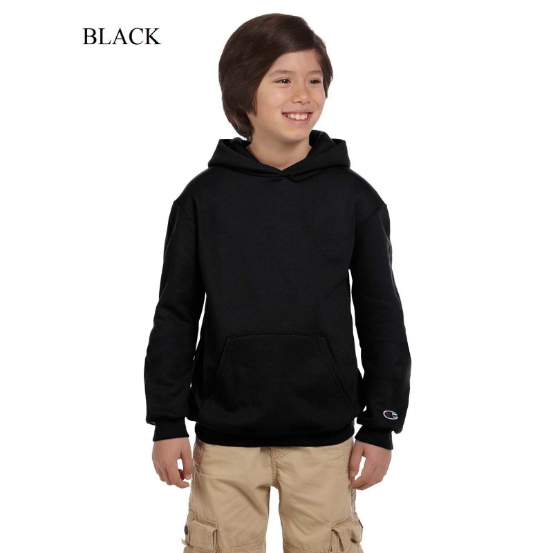 youth black champion hoodie